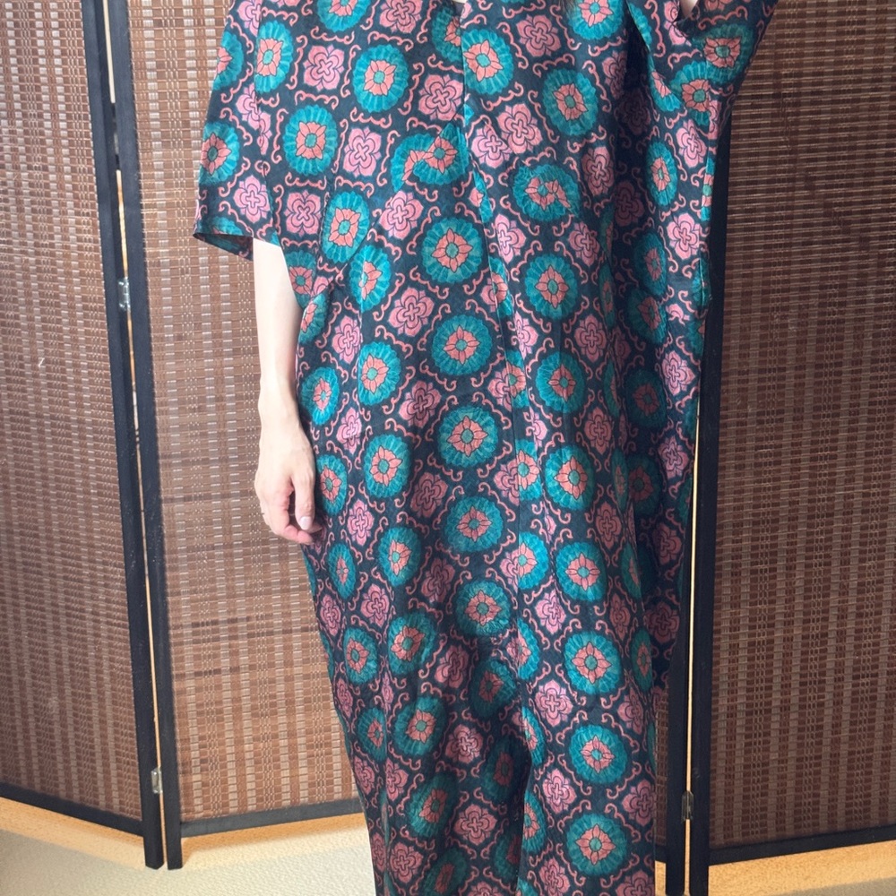 Vintage Patterned Kaftan Dress